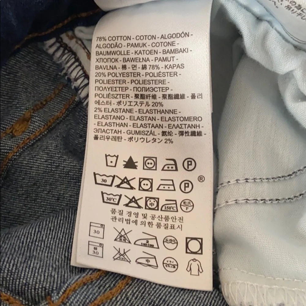 Levi’s Jeans Mid Rise Skinny Dark Blue Denim Jeans stretch sz 4 W27 L30 - Picture 10 of 16